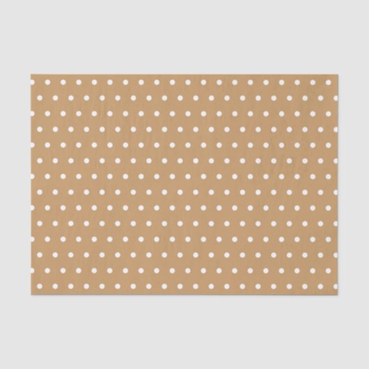 TAN- EN WITTE POLKA-DOTS TISSUEPAPIER (Voorkant)