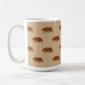 Tan en zadel bruin Grizzly Beer Pattern Koffiemok (Links)