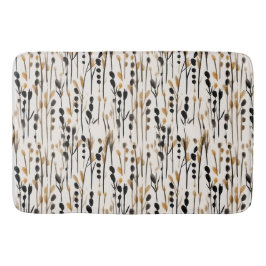 Tan en Zwart Abstract Meadow Badmat