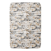 Tan en Zwart Abstract Meadow Badmat (Voorkant Verticaal)