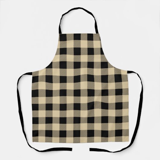 tan en zwarte buffelplaat schort (Voorkant)