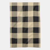 tan en zwarte buffelplaat theedoek (Verticaal)