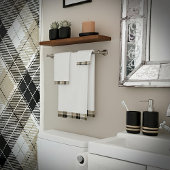 Tan en zwarte vlecht bad handdoek