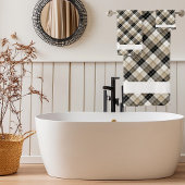 Tan en zwarte vlecht bad handdoek