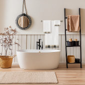 Tan en zwarte vlecht bad handdoek