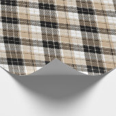 Tan en zwarte vlecht cadeaupapier (Hoek)