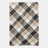 Tan en zwarte vlecht theedoek (Verticaal)