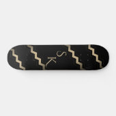 Tan en zwarte zigzag persoonlijk skateboard (Horizontaal)