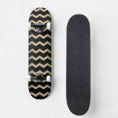 Tan en zwarte zigzag persoonlijk skateboard (Voorkant)