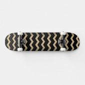 Tan en zwarte zigzag persoonlijk skateboard (Horizontaal)