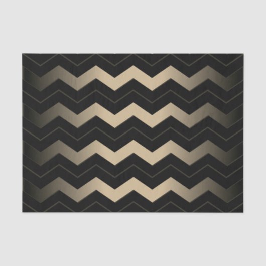 Tan en zwarte zigzag tissuepapier (Voorkant)