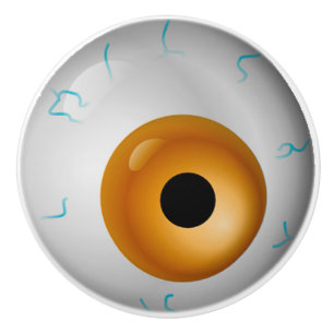 Tan Eyeball Zombie Lade Knop