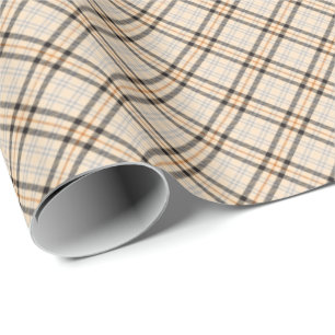 Tan Farmhouse Pset Kerstmis Pattern Cadeaupapier