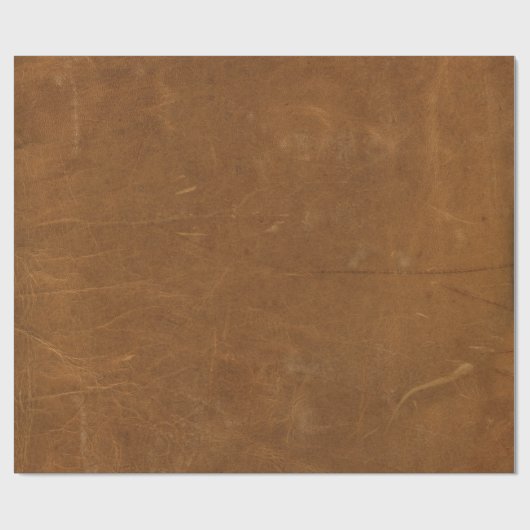 Tan Faux Leather Cadeaupapier (Vlak)