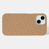 Tan Faux Leather Hoesje – Slank en Stijlvol (Achterkant (horizontaal))