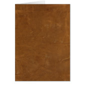 Tan Faux Leather Note Kaart (Voorkant)