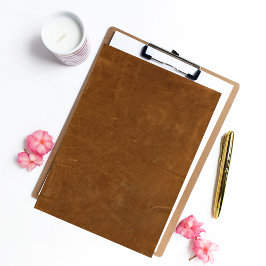 Tan Faux Leather Note Kaart