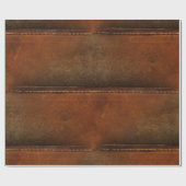 Tan Faux Leather opzadelen Cadeaupapier (Vlak)