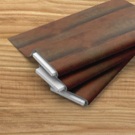 Tan Faux Leather opzadelen Stof