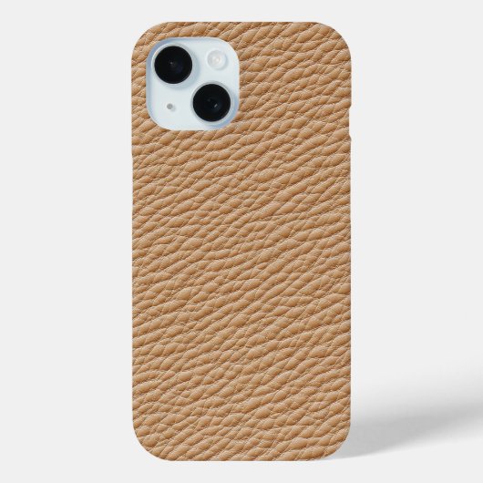 Tan Faux Leather Phone Case – Stijlvol en stijlvol (Achterkant)