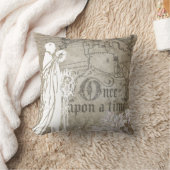 Tan Floral eens op een tijdslang Kussen (Deken)