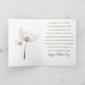 Tan floral scripture custom Moederdag Feestdagen Kaart (Binnen)