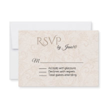 Tan Flourish Damask Wedding