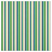 Tan, Forest Green, Deep Sky Blue, Black en White Stof (Swatch)