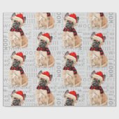 Tan Franse Bulldog Kerst voor Hondenliefhebbers Cadeaupapier (Vlak)