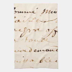  Tan French Letter Script Parchment Theedoek