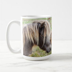 Tan gekleurde Shetland Pony, Koffiemok