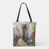 Tan gekleurde Shetland Pony, Tote Bag (Achterkant)