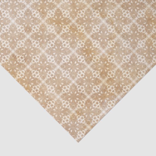 Tan Geometric Pattern Tissuepapier (Detail)