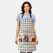 Tan Gingham Collage Foto Grandma's Angels Schort (Gedragen)