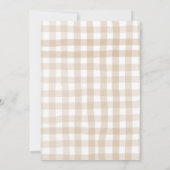 Tan Gingham Farmyard Boerderij Animal Barnyard Bir Kaart (Achterkant)