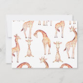 Tan Giraffes & Kraft Wensen voor Baby shower Game Kaart (Achterkant)