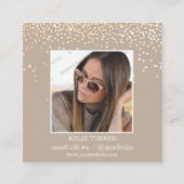 Tan Glitter | Foto | Sociale media | QR-code Vierkante Visitekaartje (Voorkant)