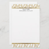 Tan Gold White - gepersonaliseerde artikelen Briefpapier (Voorkant / Achterkant)