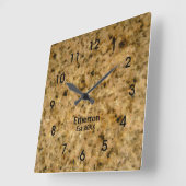 Tan Granite Style Patroon Acrylwandklok Vierkante Klok (Hoek)