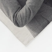 Tan Gray Square & Monogram 4 Foto Collage Weddensc Fleece Deken (Hoek)