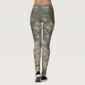 Tan Green Camouflage Leggings vrouwen (Achterkant)