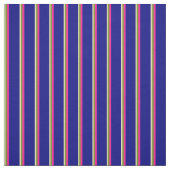 Tan, Green, Deep Pink, en Blauwe Stripes Stof (Swatch)