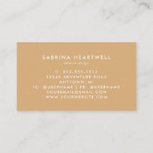 Tan Green Gray Terrazzo Pattern Interior Design Visitekaartje (Achterkant)