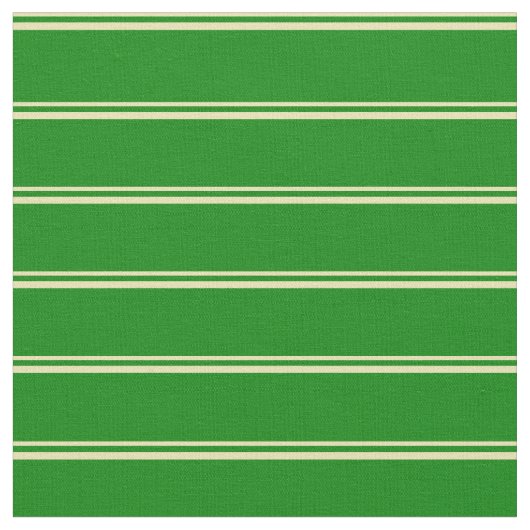Tan & Green Stripes/Lines Patroon Stof (Close Up)