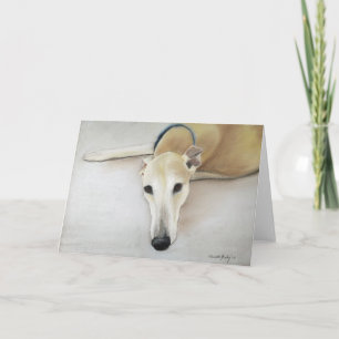 "Tan Grey" Dog Art Wenskaart Kaart
