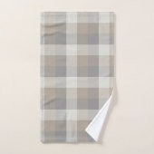 Tan Grey Ivory Neutral Rustic Pset Bad Handdoek (Handdoek)