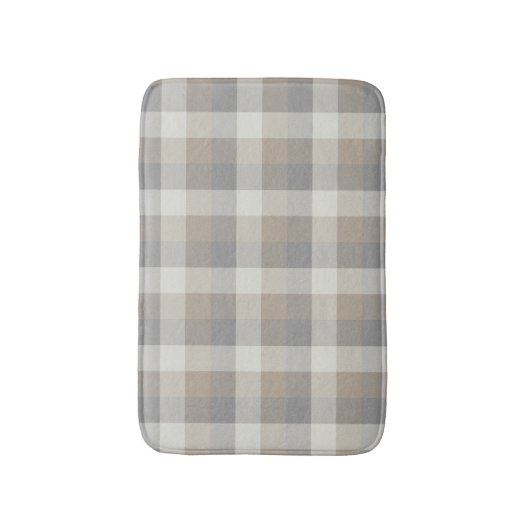 Tan Grey Ivory Neutral Rustic Pset Badmat (Voorkant Verticaal)