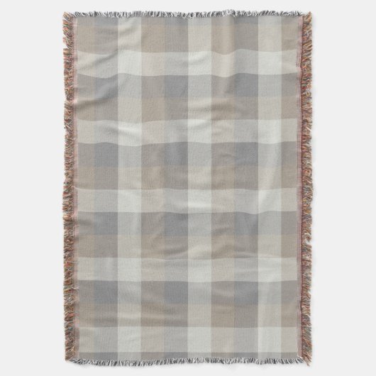 Tan Grey Ivory Neutral Rustic Pset Deken (Voorkant Verticaal)