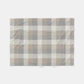 Tan Grey Ivory Neutral Rustic Pset Fleece Deken (Voorkant (Horizontaal))