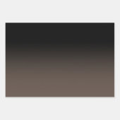 Tan Grey Zwart en Bruin Ombre Mix Inpakpapier Vel (Voorkant 3)